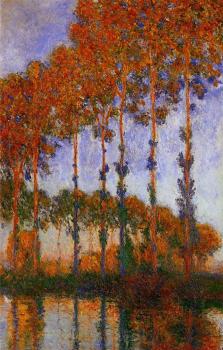 Poplars on the Banks of the River Epte, Sunset